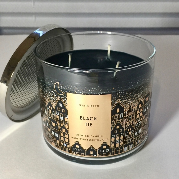 Bath & Body Works Accents Black Tie 3wick Candle Poshmark